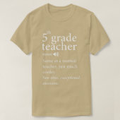 Back to school-5th-Grade-Teacher-Funny-Definition- T-shirt (Design voorkant)