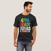 Back to School 6th Grade squad Football Kids T-shirt (Voorkant volledig)