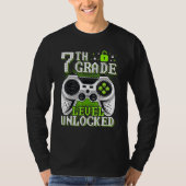 Back To School 7th Grade Level Unlocked Video Game T-shirt (Voorkant)