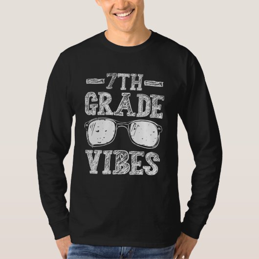 Back To School 7th Grade Vibes First Day Teacher T-shirt (Voorkant)