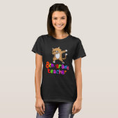 Back to School  8th Grade Teacher Dabbing Cat Dab T-shirt (Voorkant volledig)