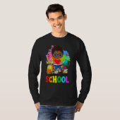 Back To School Afro Boy & Backpack 1st Day Of Scho T-shirt (Voorkant volledig)