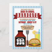 Back to School Barbeque Party Kaart (Voorkant / Achterkant)