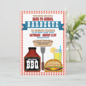 Back to School Barbeque Party Kaart (Staand voorkant)