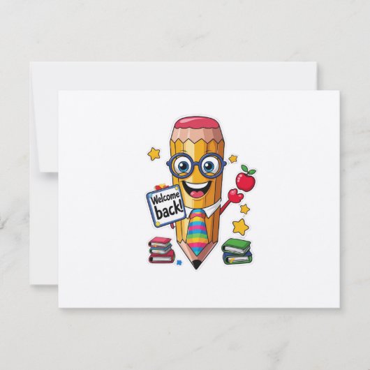 Back to School Bash – Looking Sharp Invitation Kaart (Voorkant)