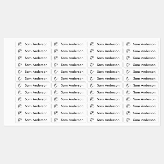 Back to School Basketball Kids Name Labels (Vel)