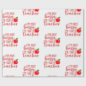 back to school bossy teacher cadeaupapier (Vlak)