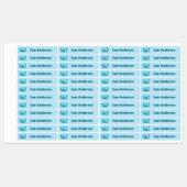 Back to School Boys Blue Axolotl Kids Name Labels (Vel)