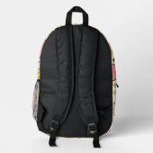 Back-to-School Charm met Apple & Pencil Bedrukte Rugzak (Achterkant)