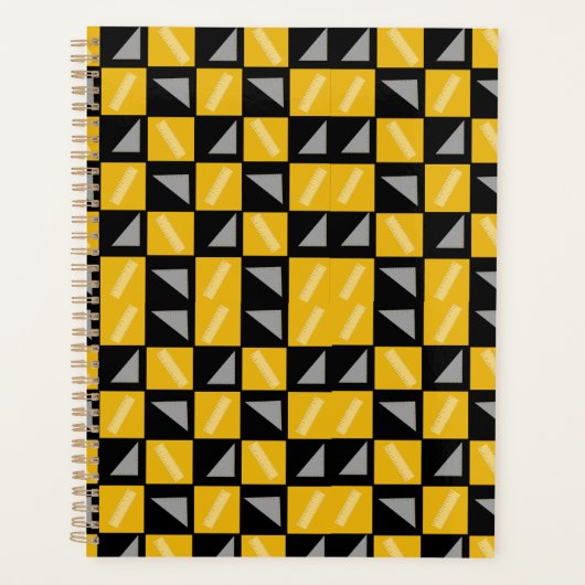 Back to School Chessboard Pattern – Rulers & Trian Planner (Voorkant)