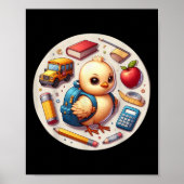 Back To School Chick Boys Girls Student Kids Lover Poster (Voorkant)