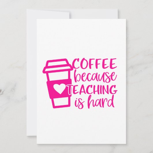 back to school coffee lover teacher cute kaart (Voorkant)