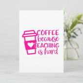 back to school coffee lover teacher cute kaart (Staand voorkant)