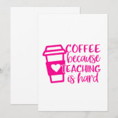 back to school coffee lover teacher cute kaart (Voorkant / Achterkant)