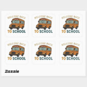 Back to School – Cute and Funny School Vierkante Sticker (Vel)