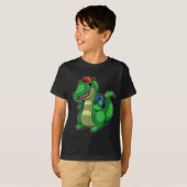 Back To School Cute Crocodile Funny Croc Backpack T-shirt (Voorkant volledig)