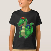 Back To School Cute Crocodile Funny Croc Backpack T-shirt (Voorkant)
