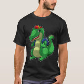 Back To School Cute Crocodile Funny Croc Backpack  T-shirt (Voorkant)