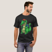 Back To School Cute Crocodile Funny Croc Backpack  T-shirt (Voorkant volledig)