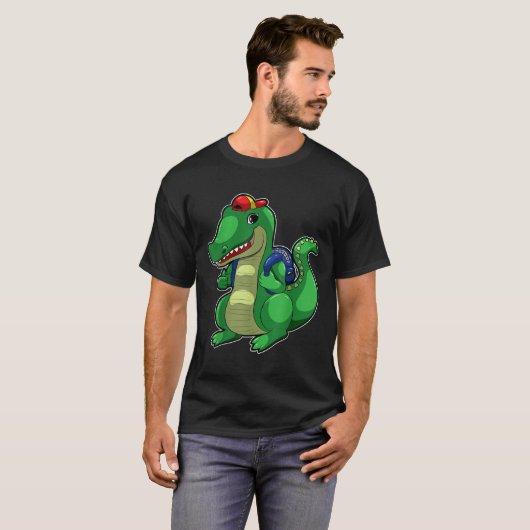 Back To School Cute Crocodile Funny Croc Backpack  T-shirt (Voorkant volledig)