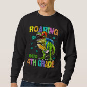 Back to School Dinosaur Rex  Roaring Into 4th Grad Trui (Voorkant)