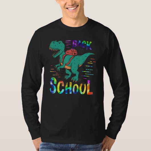 Back To School Dinosaur Tye Dye Teacher Students B T-shirt (Voorkant)