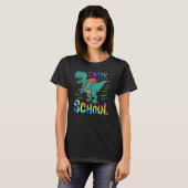 Back To School Dinosaur Tye Dye Teacher Students B T-shirt (Voorkant volledig)