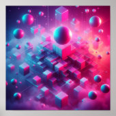 Back to School Dreamy Neon Floating Vision Poster (Voorkant)