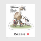 Back To School Ducks Sticker (Vel)