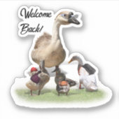 Back To School Ducks Sticker (Voorkant)