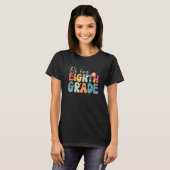 Back To School Eighth Grade Vibes Retro Hello 8th  T-shirt (Voorkant volledig)