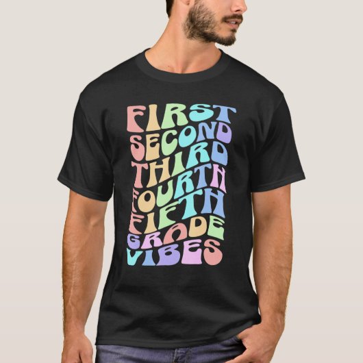 Back To School Elementary Teacher Vibes First Day T-shirt (Voorkant)