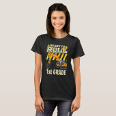 Back To School  Excavator Ready To Roll 1st Grade T-shirt (Voorkant volledig)