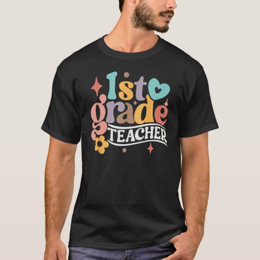 Back to School First 1st Grade Teacher First Day O T-shirt (Voorkant)