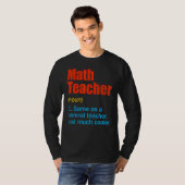 Back To School First Day Math Teacher Definition T-shirt (Voorkant volledig)