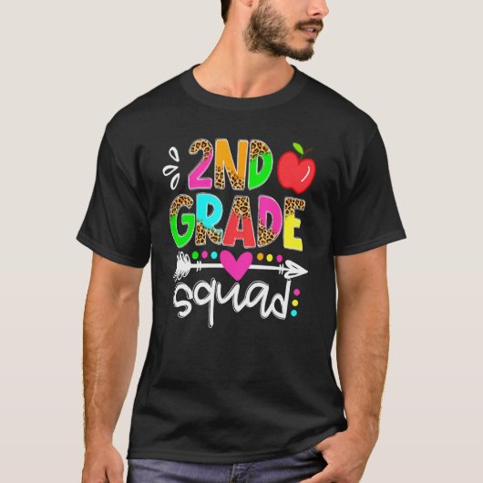 Back To School First Day Of 2nd Grade Squad Teache T-shirt (Voorkant)