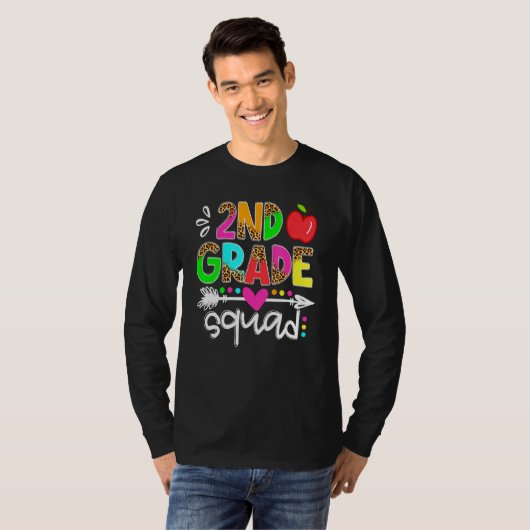 Back To School First Day Of 2nd Grade Squad Teache T-shirt (Voorkant volledig)