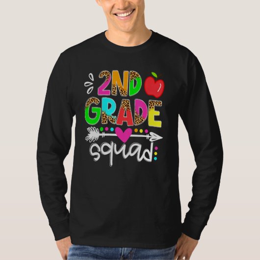 Back To School First Day Of 2nd Grade Squad Teache T-shirt (Voorkant)