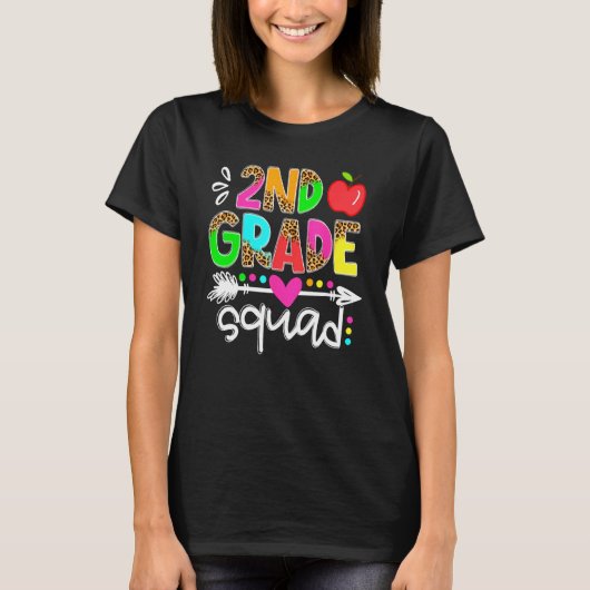 Back To School First Day Of 2nd Grade Squad Teache T-shirt (Voorkant)