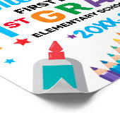 Back to school first day sign poster (Hoek)