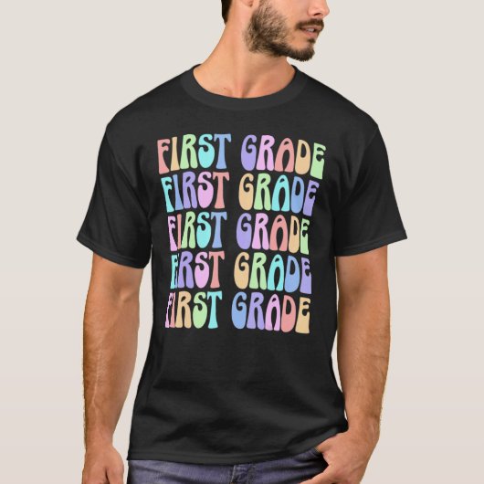 Back to School First Grade Vibes First Day Teacher T-shirt (Voorkant)
