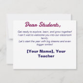 Back to School Flat Kaart - Laat het avontuur begi (Achterkant)