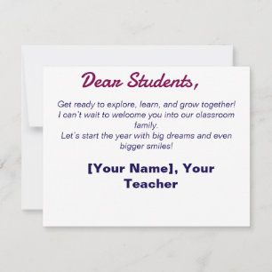 Back to School Flat Kaart - Laat het avontuur begi