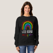 Back To School Fourth 4th Grade Squad Cute Rainbow Trui (Voorkant volledig)