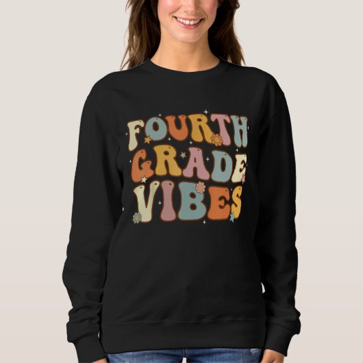 Back To School Fourth Grade Vibes Student Teacher  Trui (Voorkant)