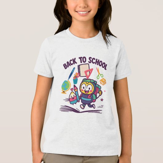 Back to School Fun Tri-Blend Shirt (Voorkant)