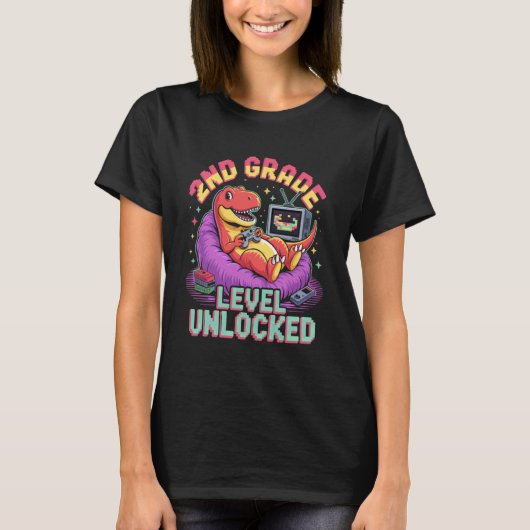 Back To School Gamer First Day of Second Grade Boy T-shirt (Voorkant)