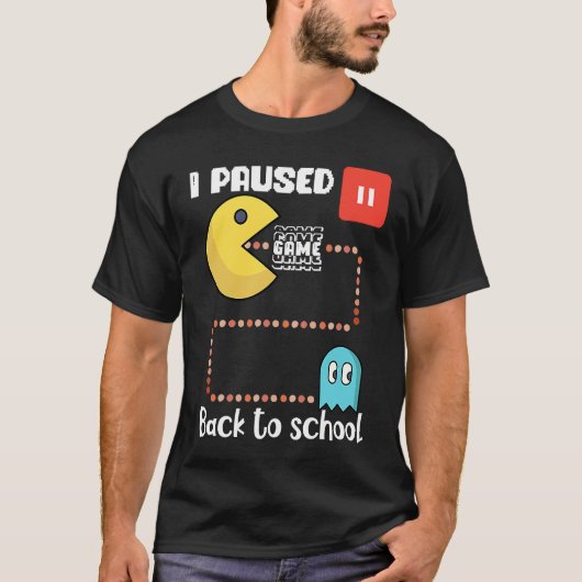 Back to school Gamer squad I paused my game T-shirt (Voorkant)