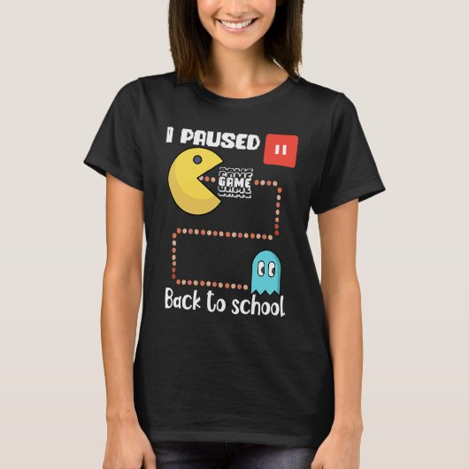 Back to school Gamer squad I paused my game T-shirt (Voorkant)