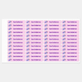 Back to School Girls Pink Unicorn Kids Name Labels (Vel)